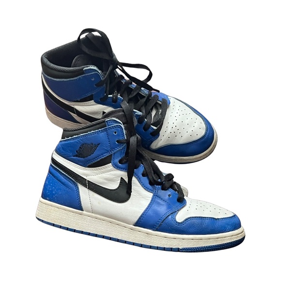 Nike Air Jordan 1 Retro High OG 575441-403 BG 'Game Royal' 2017  Youth Size 7Y - Picture 2 of 8